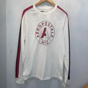 aeropostale white long sleeve t shirt men Medium Size